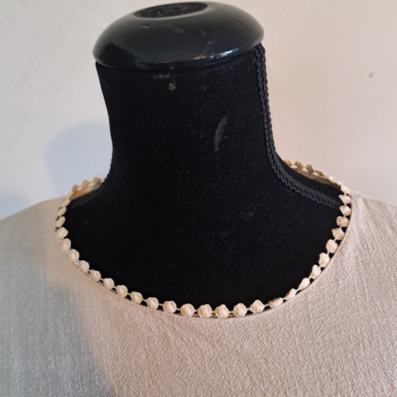 Hello Molly Cream Ruffled Long Bishop Sleeve Mini Dress Size 6 - Picture 5 of 9